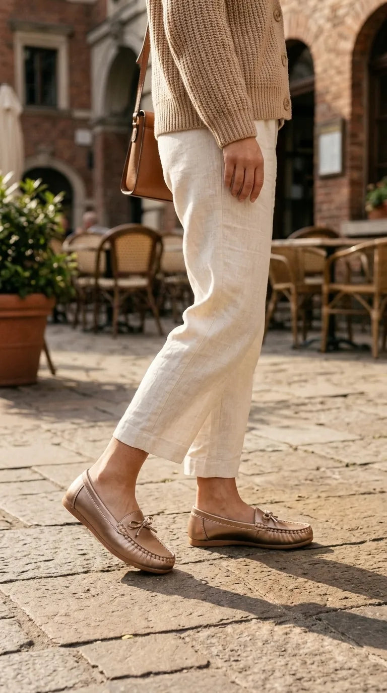 Golden Moccasin For Ladies WN4648