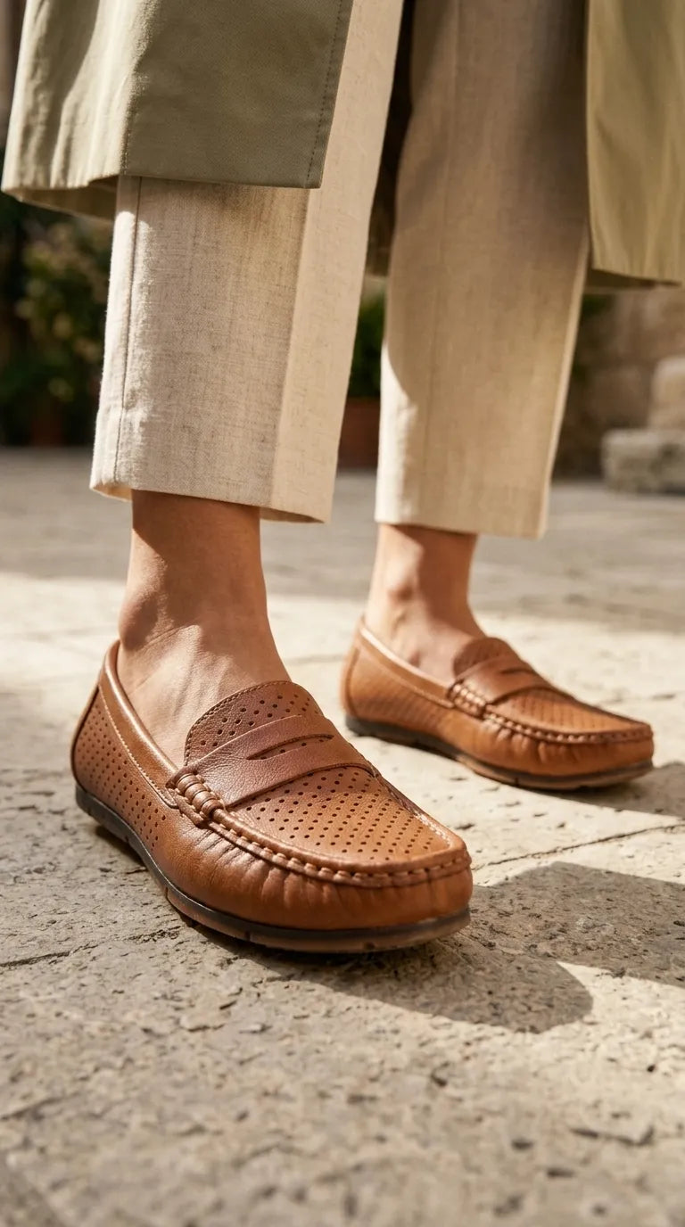 Tan Moccasin For Ladies WN4662