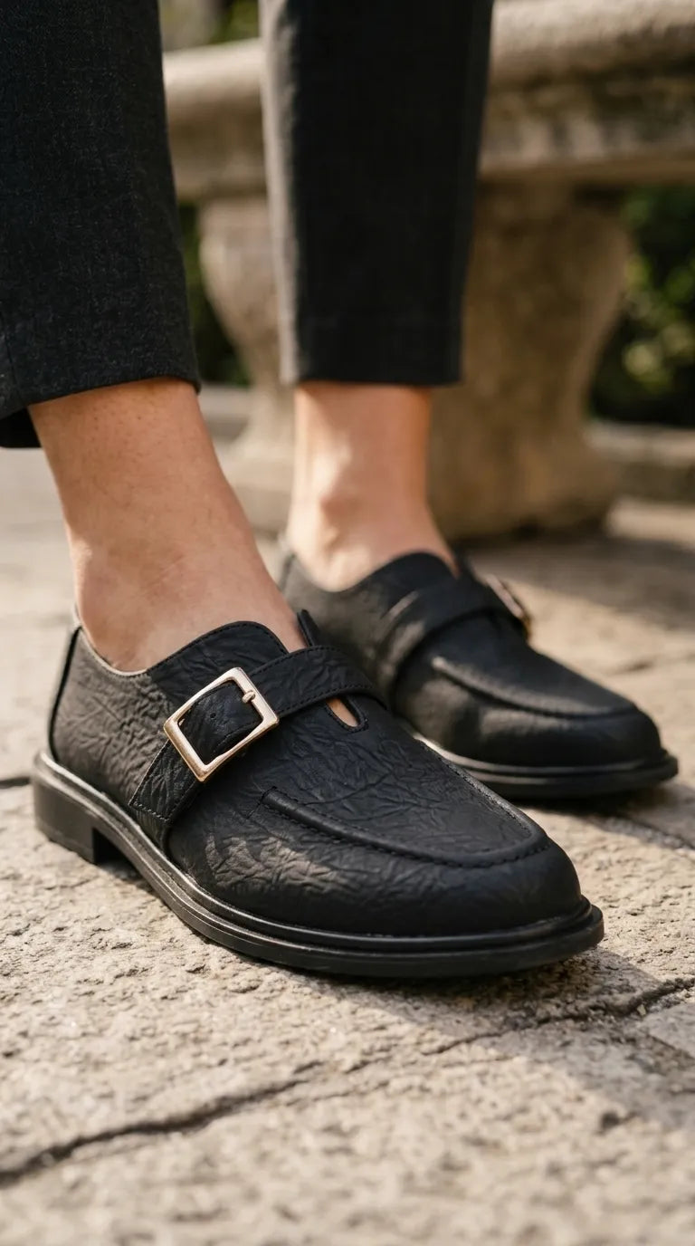 Black Moccasin For Ladies WN4693