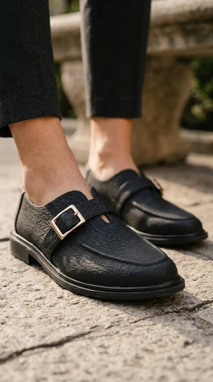 Black Moccasin For Ladies WN4693