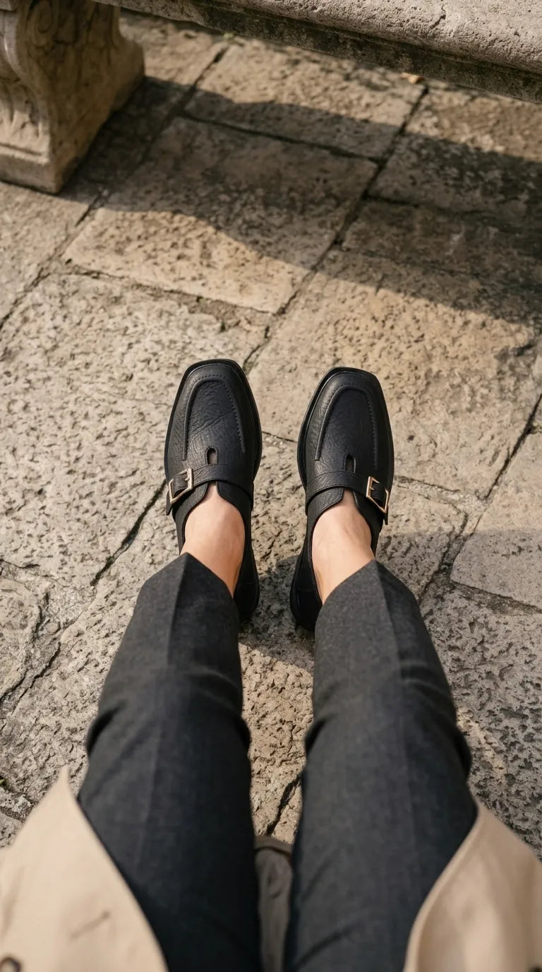 Black Moccasin For Ladies WN4693