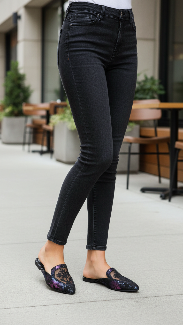 Black Back Open For Women WN5431