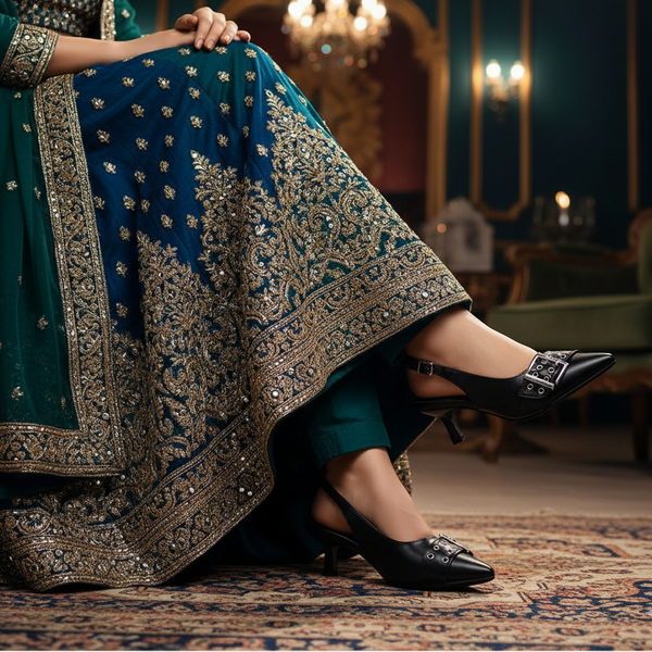 Black Fancy Bridal Back Open WN5440