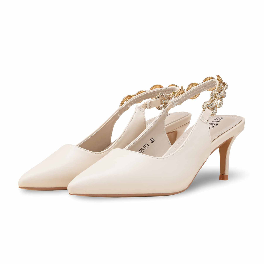 Beige Back Open For Women WN5451