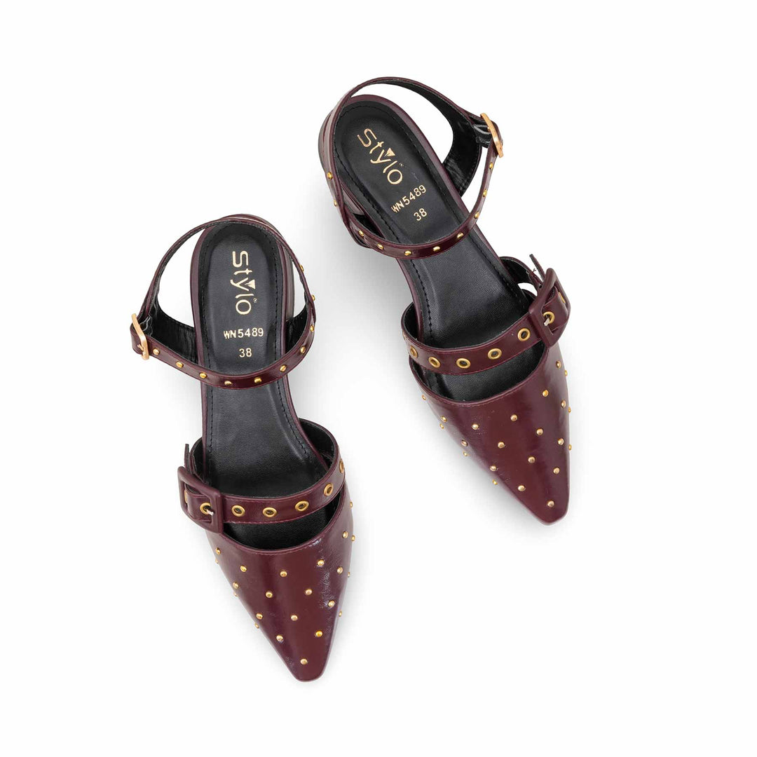 Maroon Winter Back Open For Women WN5489