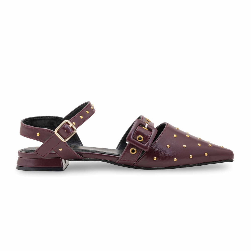 Maroon Winter Back Open For Women WN5489