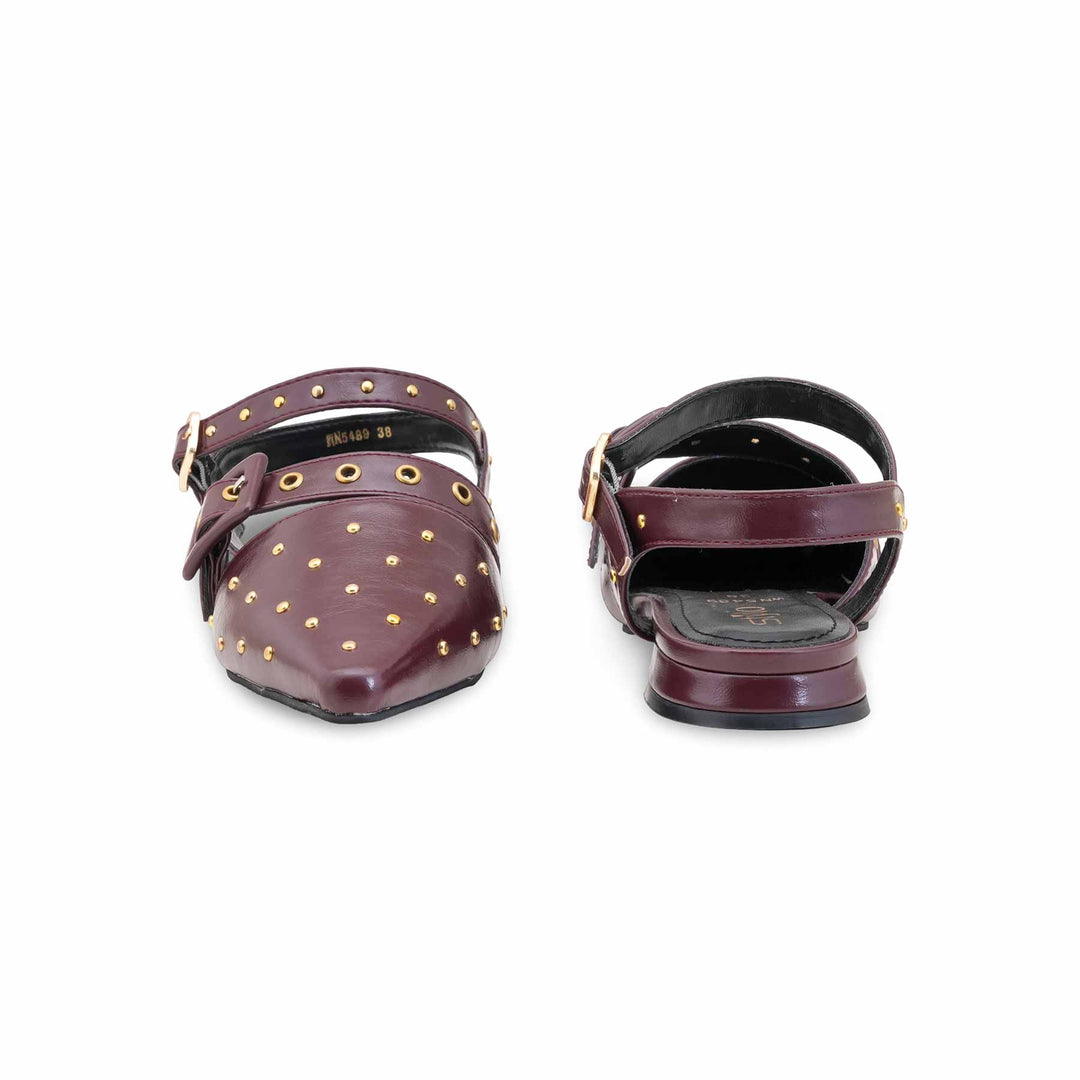 Maroon Winter Back Open For Women WN5489