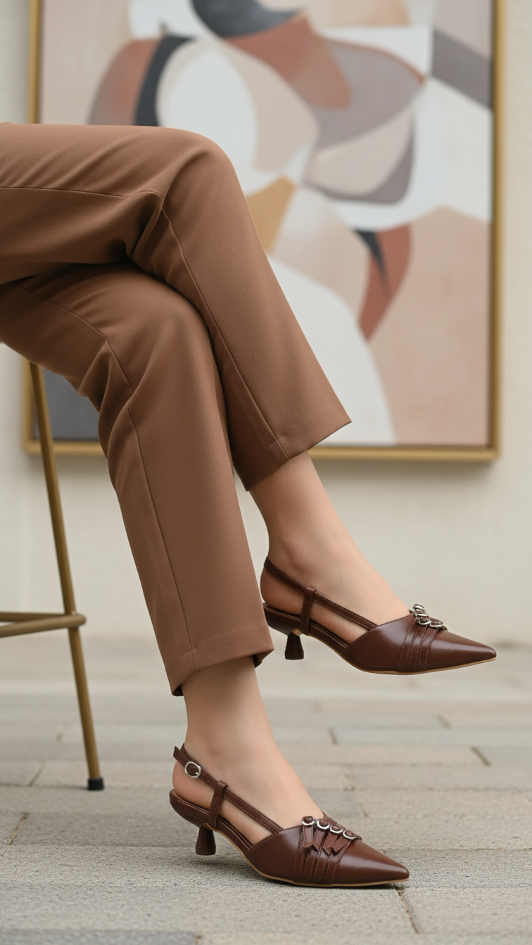 Brown Back Open For Ladies WN5506