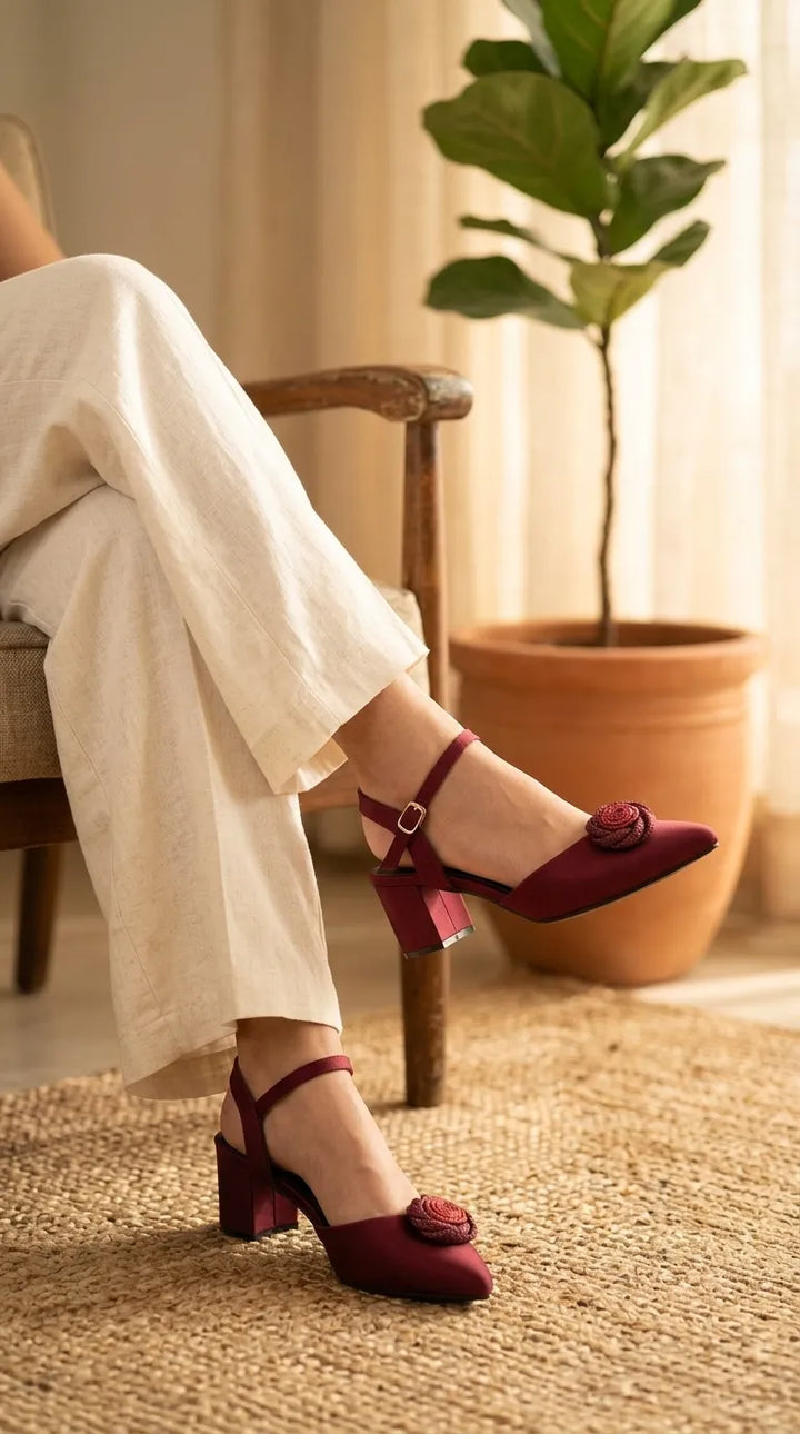Maroon Back Open For Women WN5583