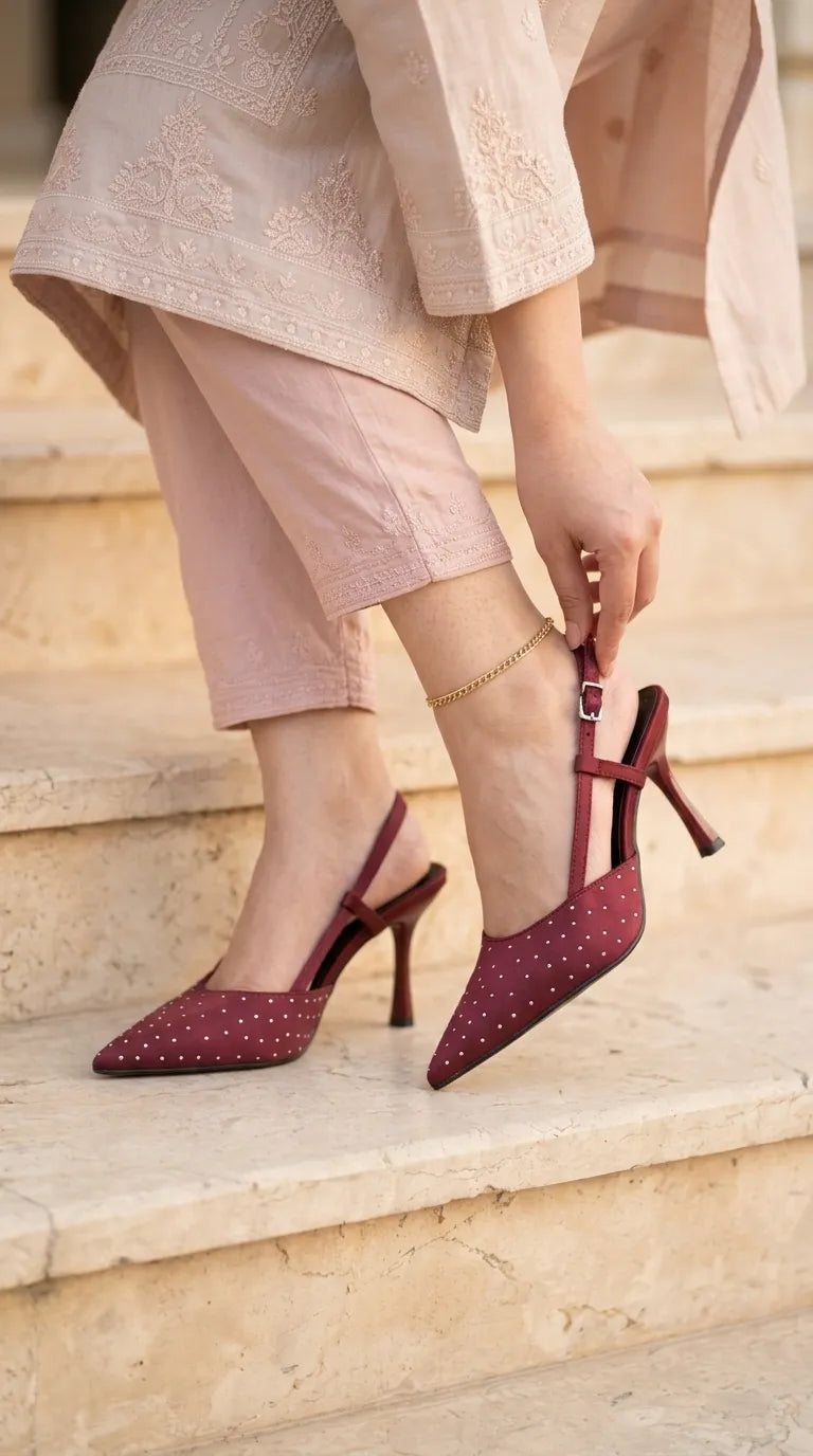 Maroon Back Open For Women WN5683