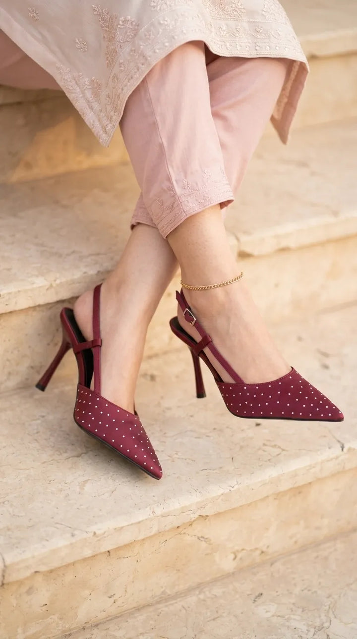 Maroon Back Open For Women WN5683