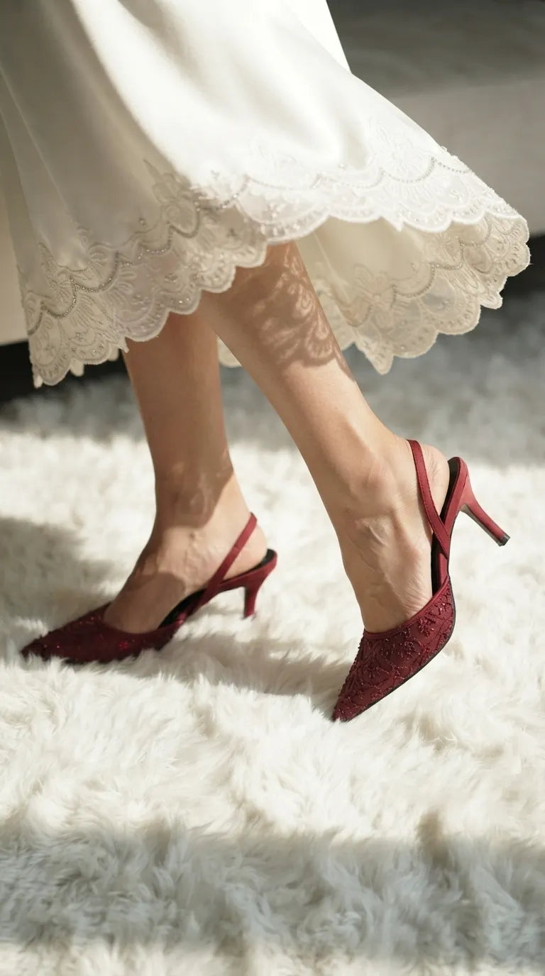 Maroon Back Open For Women WN5687