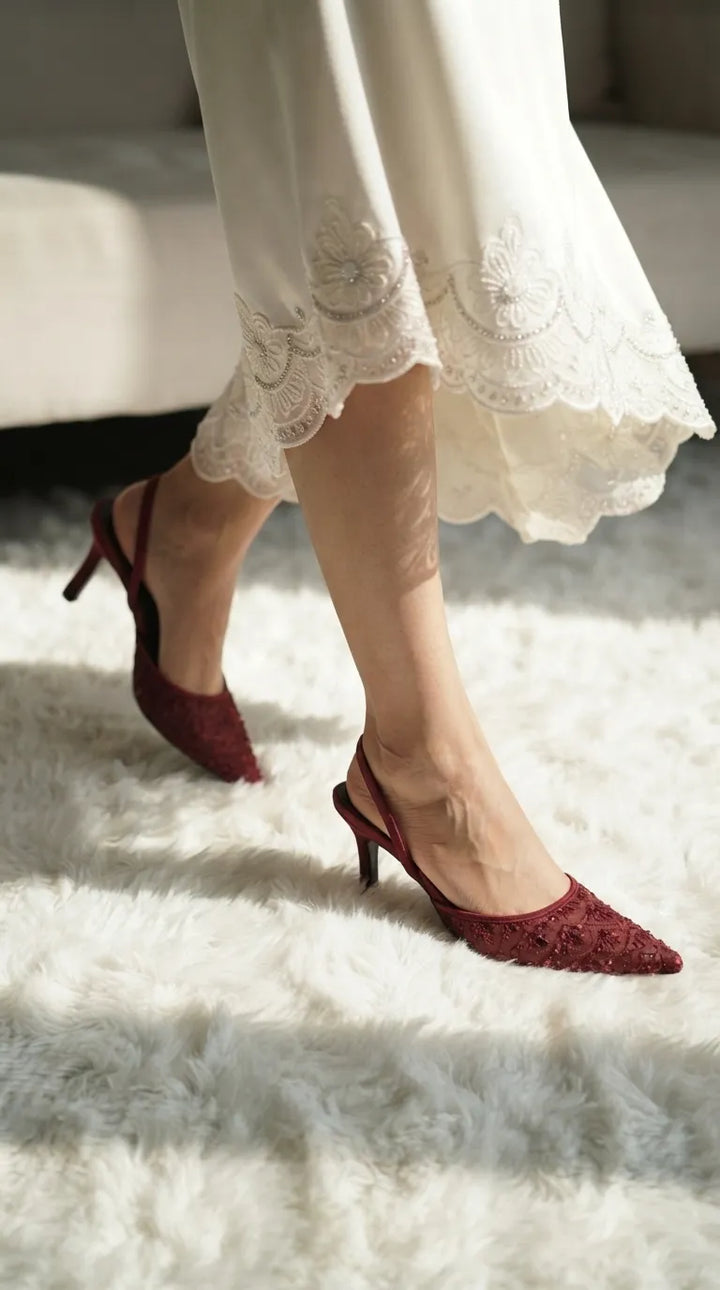 Maroon Back Open For Women WN5687