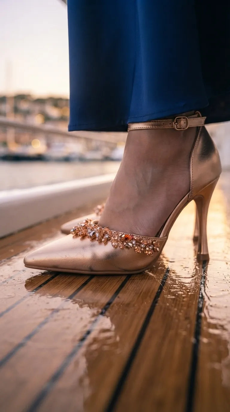 Champagne Court Shoes For Women WN5722
