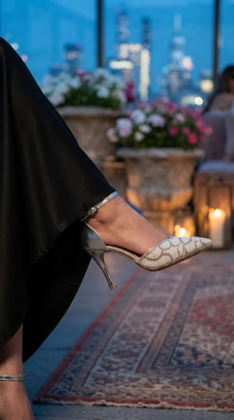 Silver Court Shoes For Women WN5723