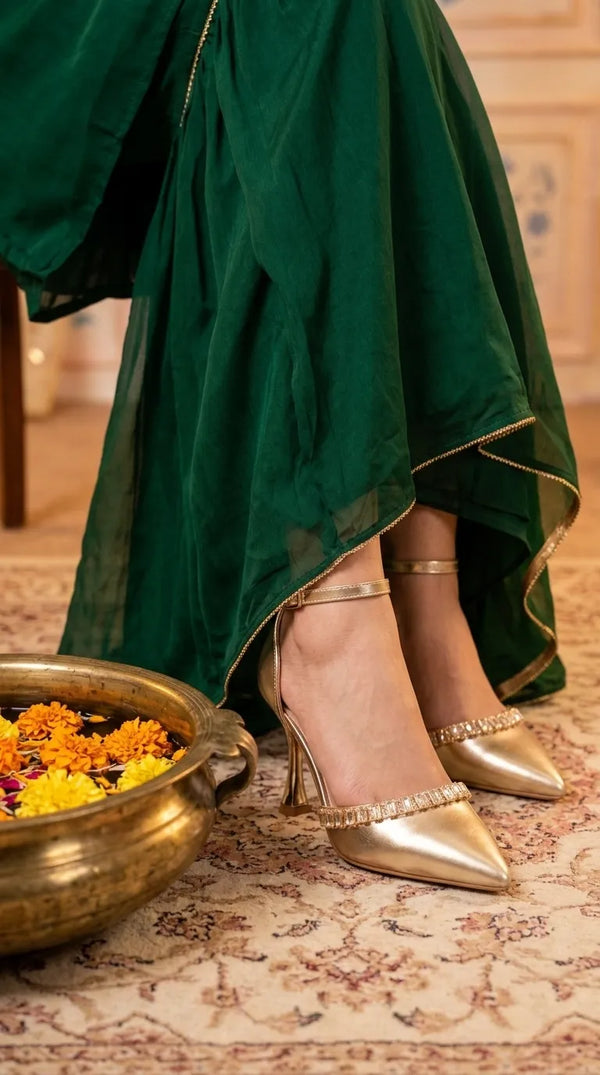 Golden Court Shoes For Women WN5728