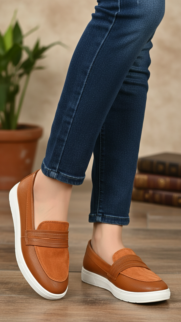 Brown Sneaker For Women WN6172