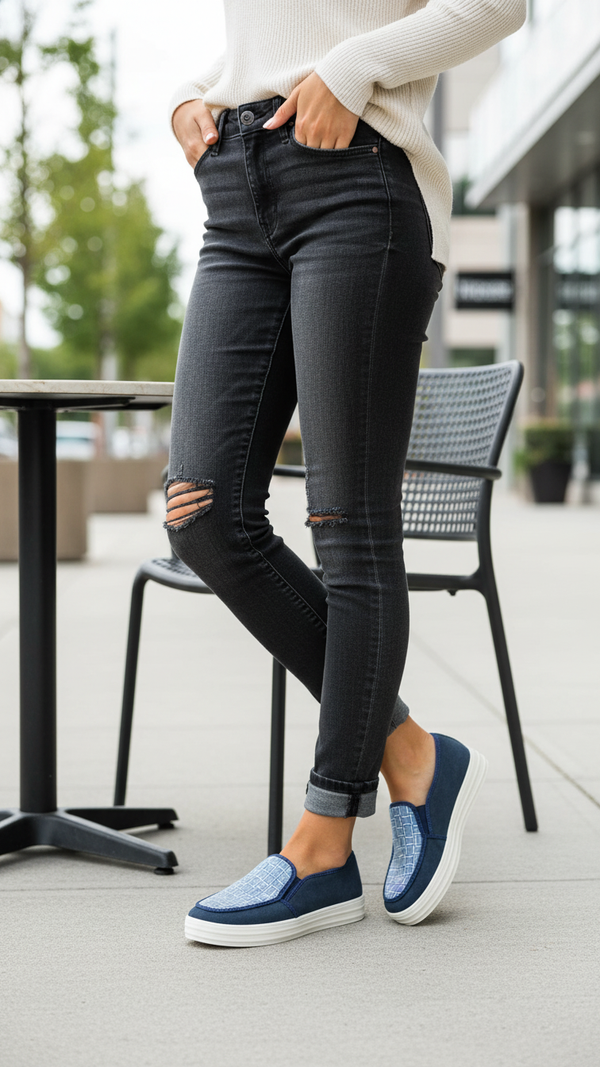 Blue Women Sneaker WN6195