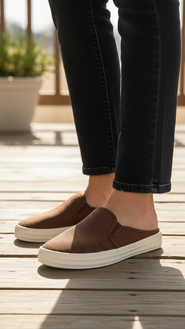 Brown Sneaker For Ladies WN6196