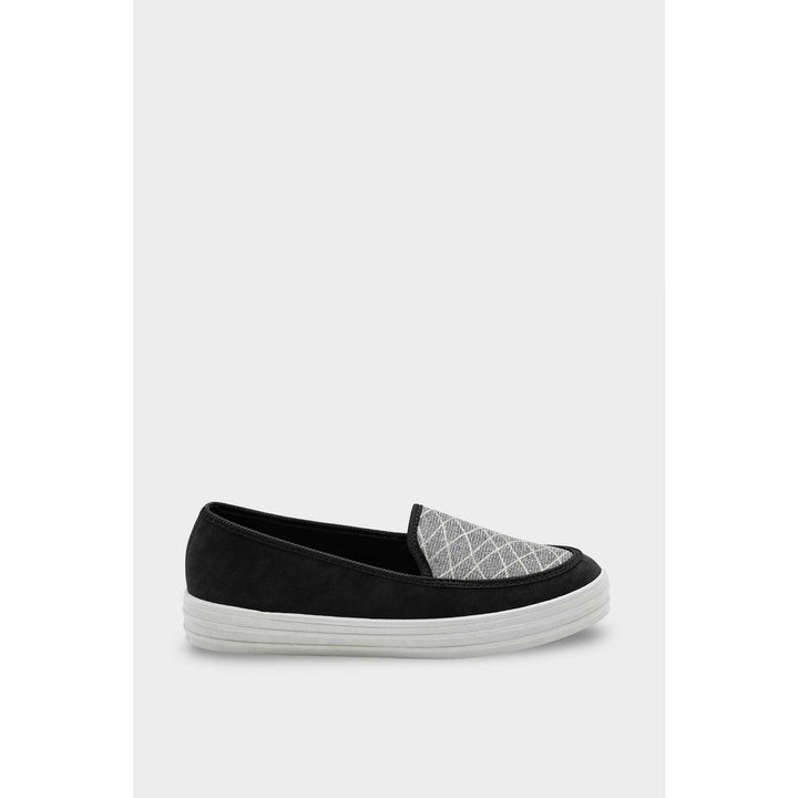 Black Canvas Slip Ons WN6197