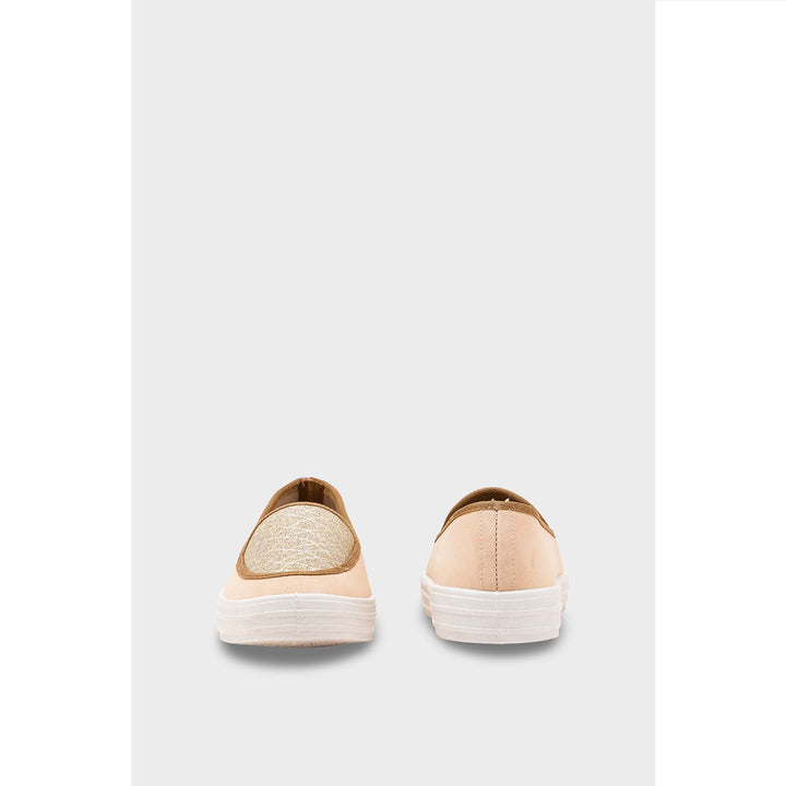 Beige Canvas Slip Ons WN6197