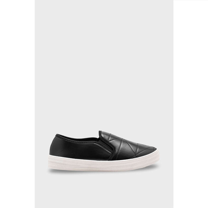 Black Canvas Slip Ons WN6199