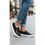 Black Canvas Slip Ons WN6199