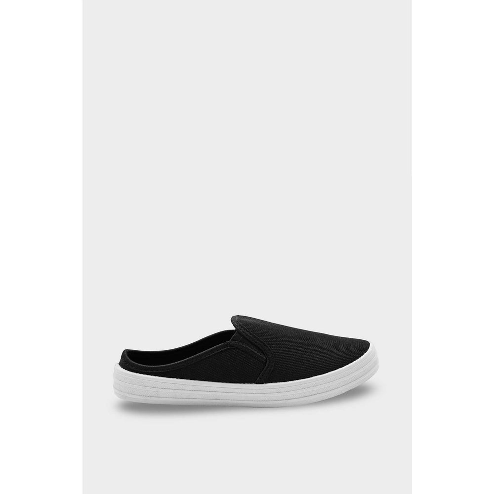 Black Canvas Slip Ons WN6200
