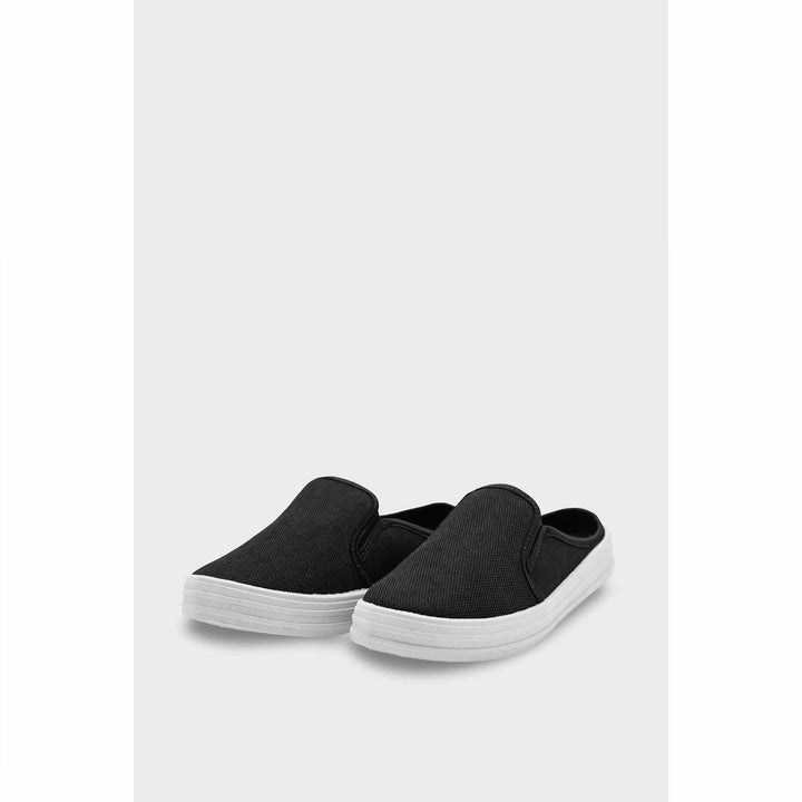 Black Canvas Slip Ons WN6200