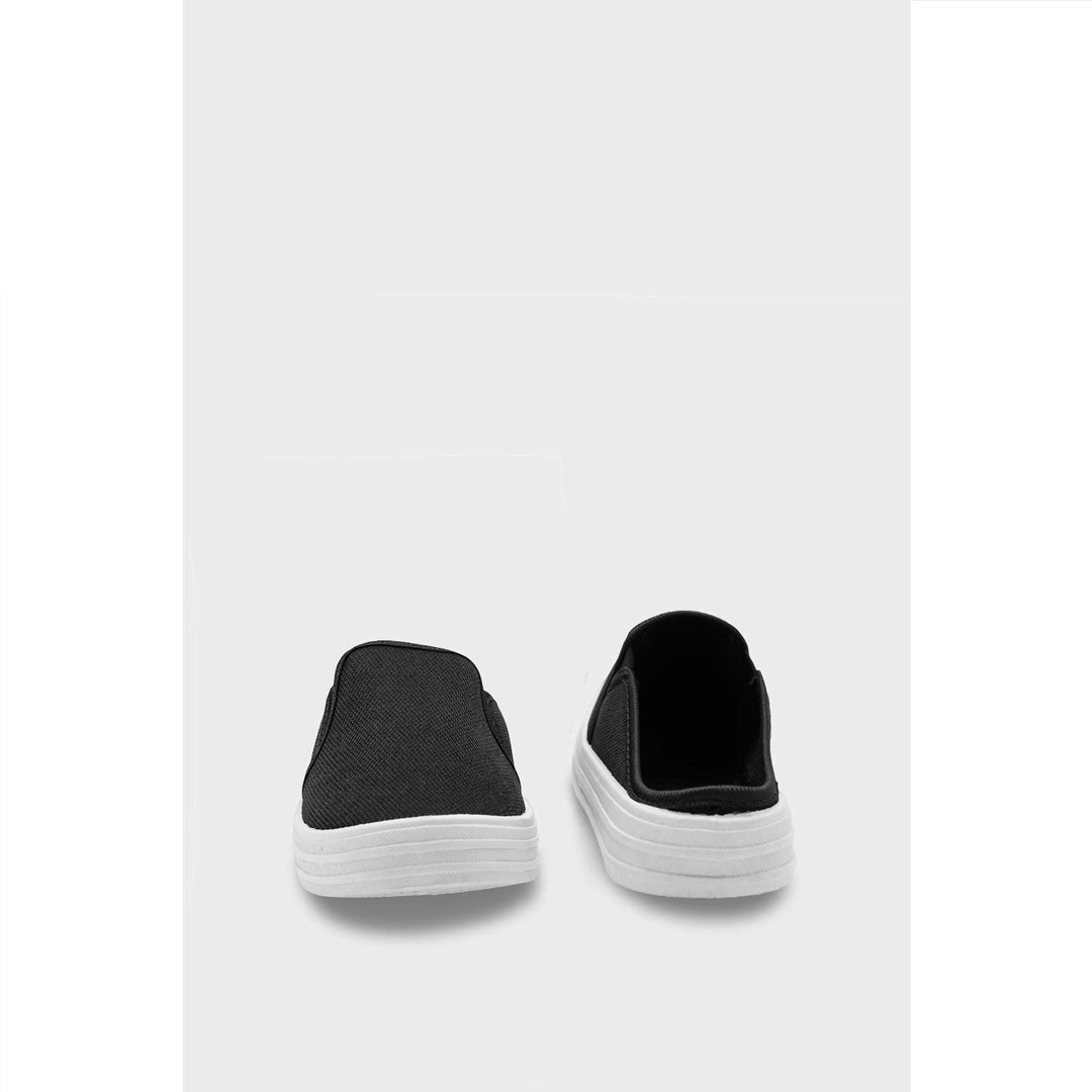 Black Canvas Slip Ons WN6200