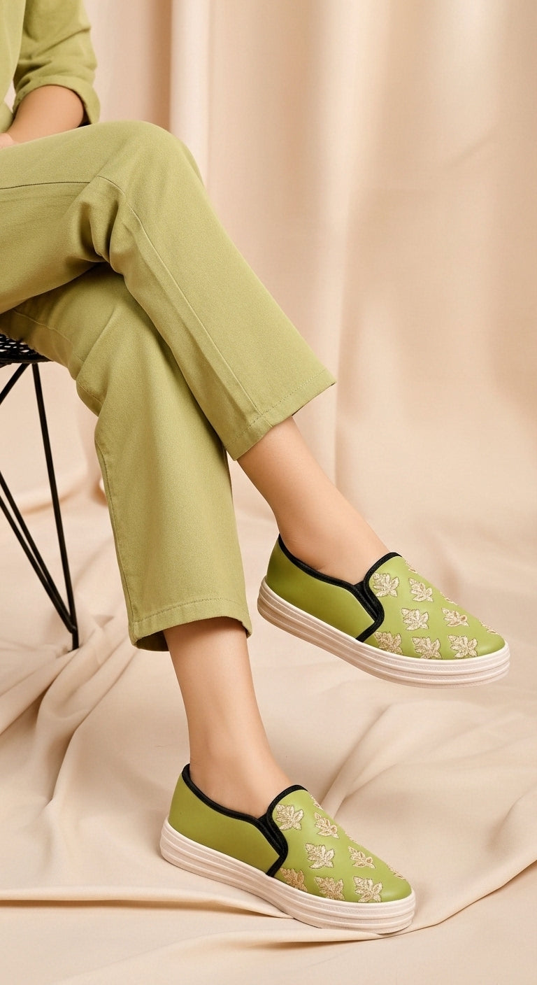 Mehndi Sneaker For Ladies WN6205