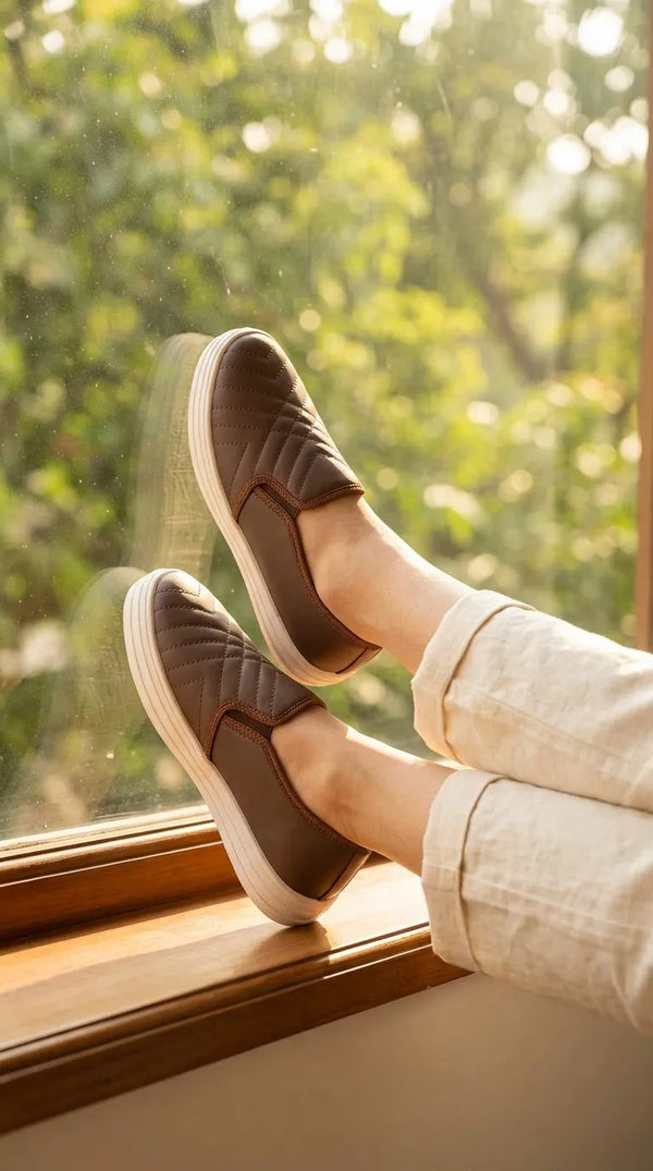 Coffee Casual Sneaker For Women WN6223