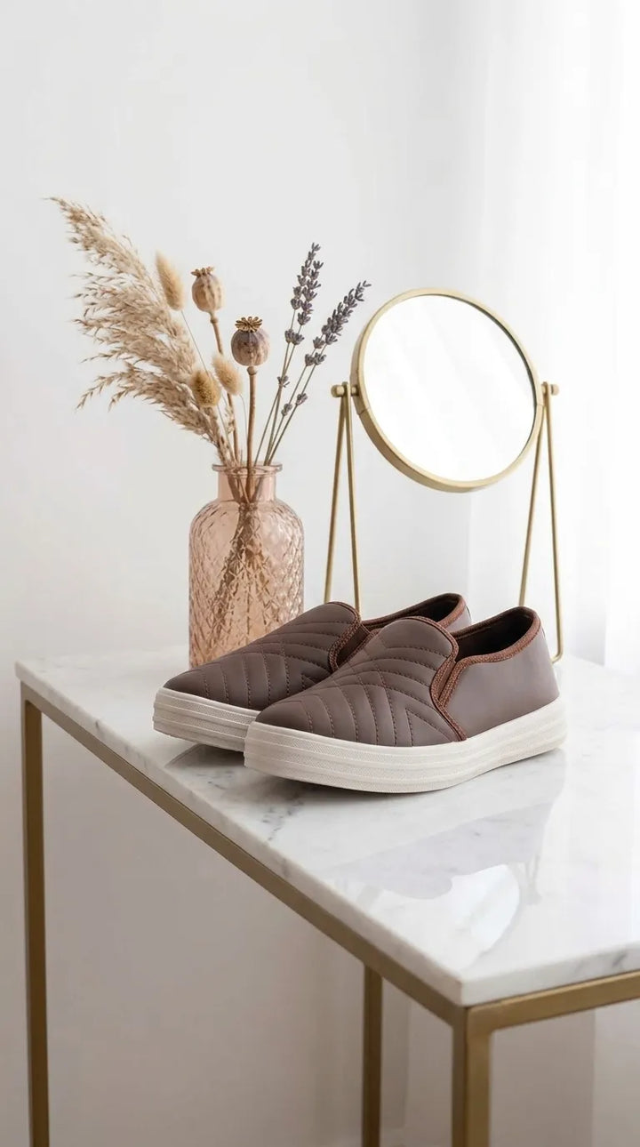 Coffee Casual Sneaker For Women WN6223
