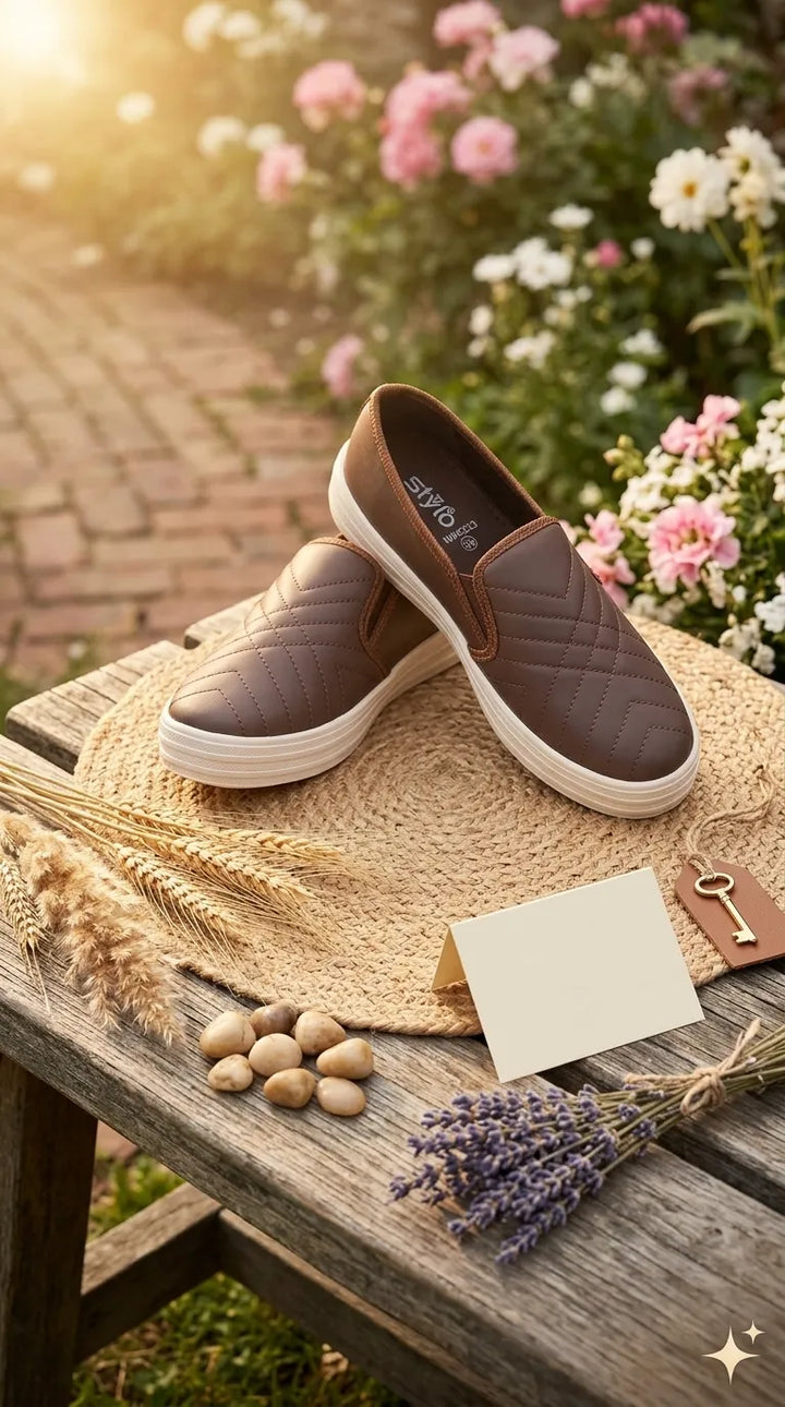 Coffee Casual Sneaker For Women WN6223