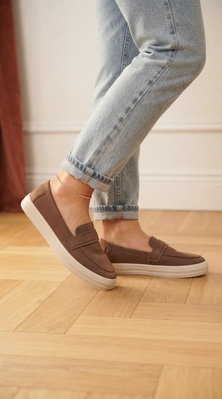 Coffee Sneaker For Ladies WN6234