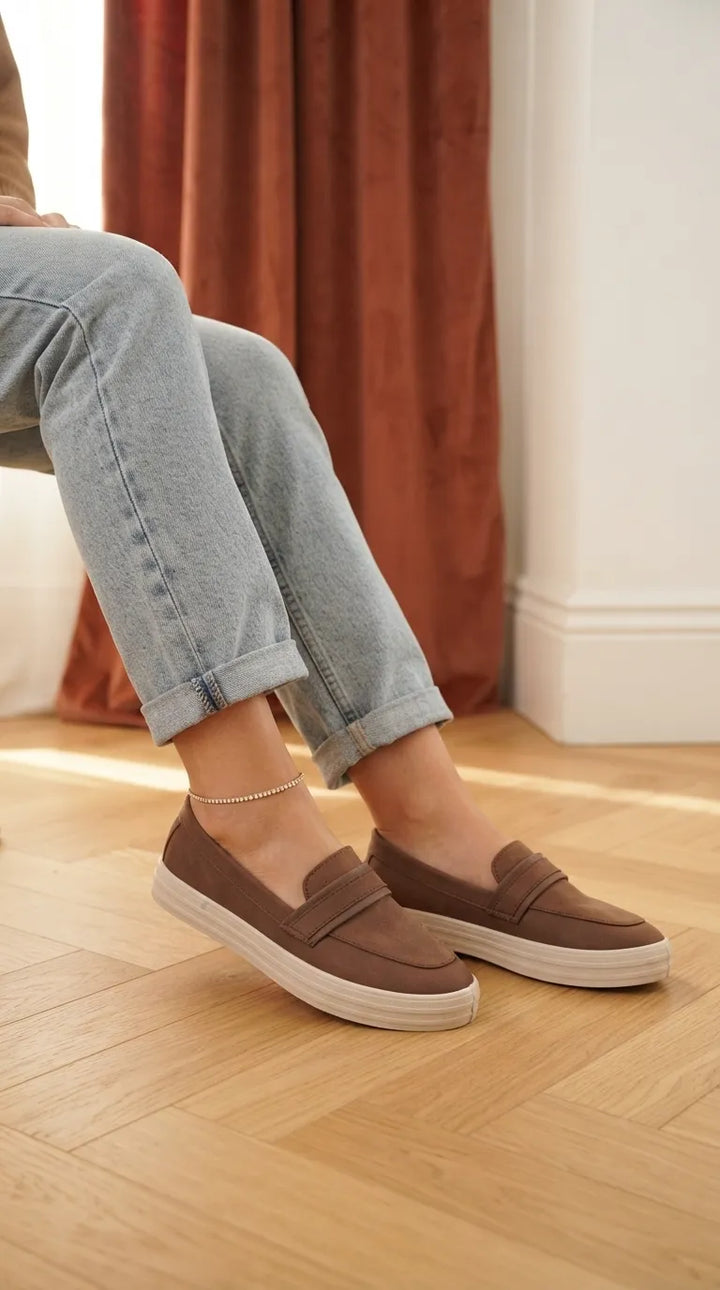 Coffee Sneaker For Ladies WN6234