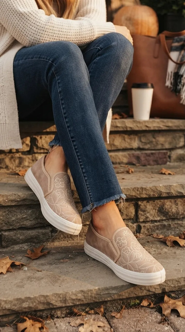 Beige Sneaker For Women WN6235