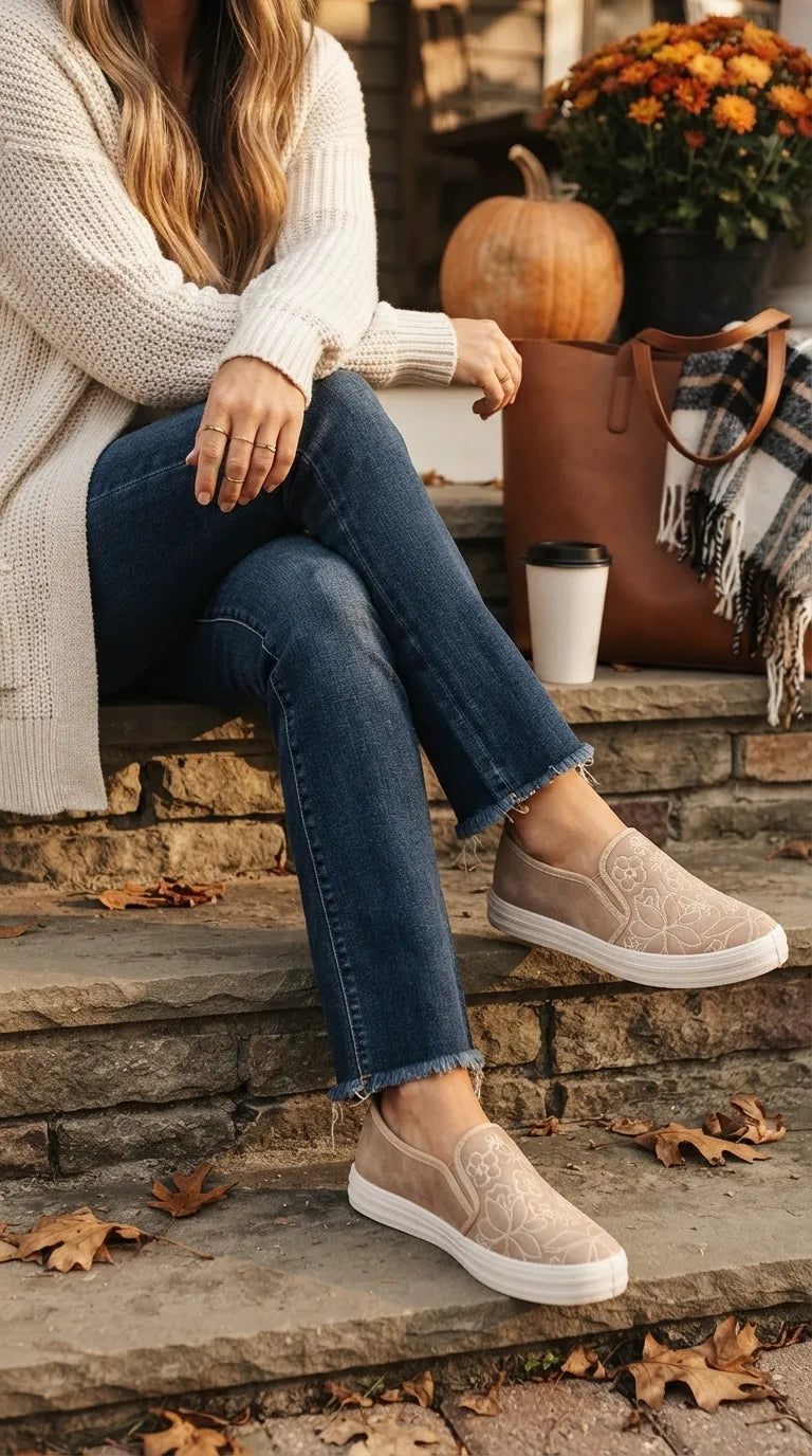 Beige Sneaker For Women WN6235