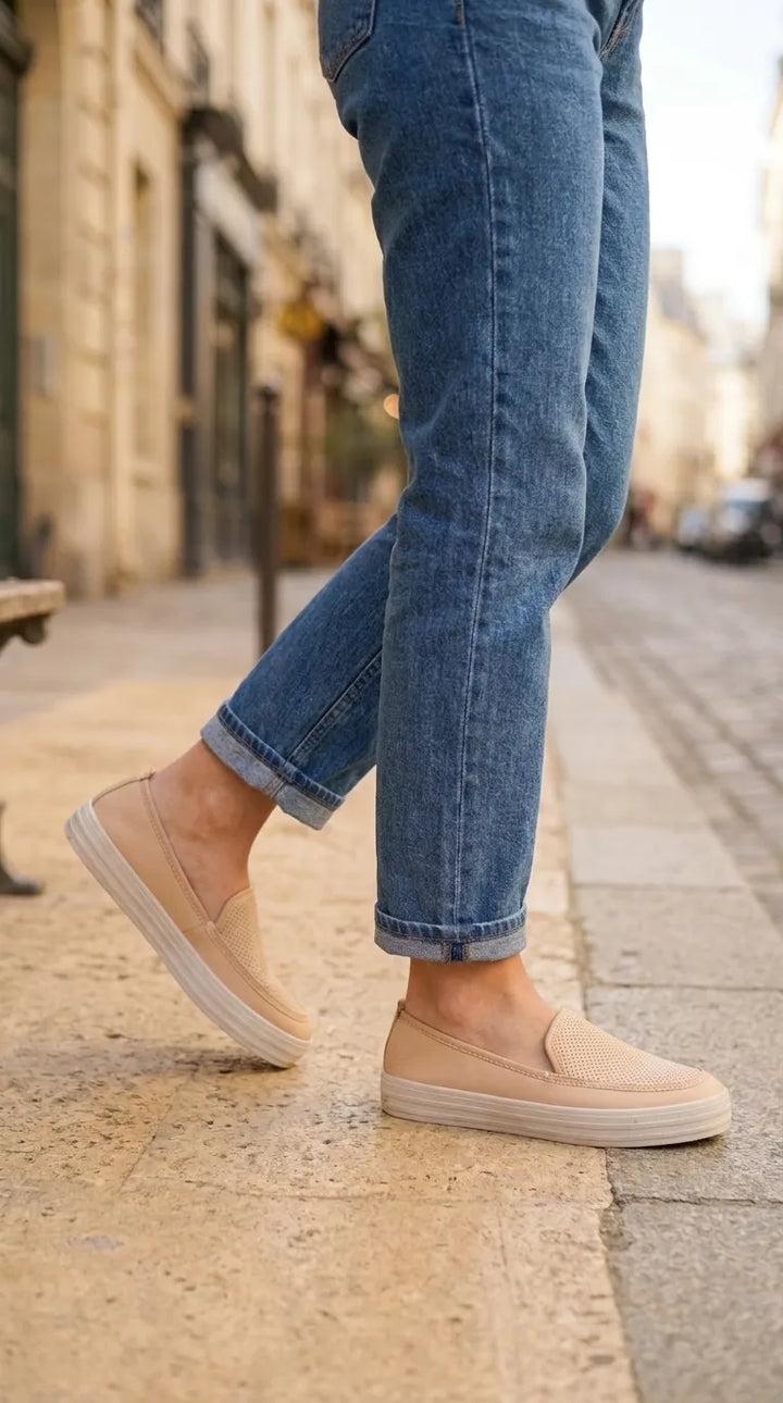 Beige Sneaker For Ladies WN6238