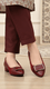 Burgundy Court Shoes WN7448