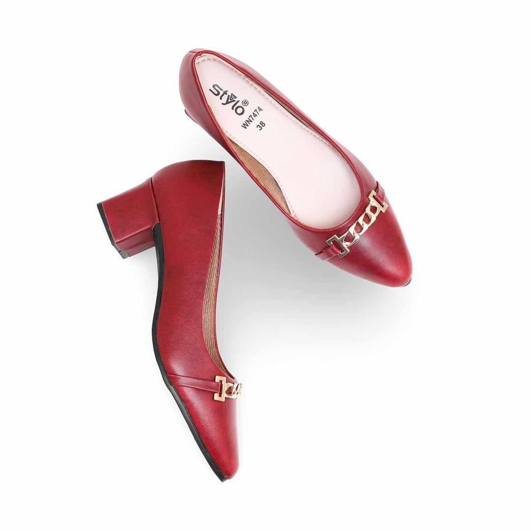 Maroon Winter Court Shoes WN7474