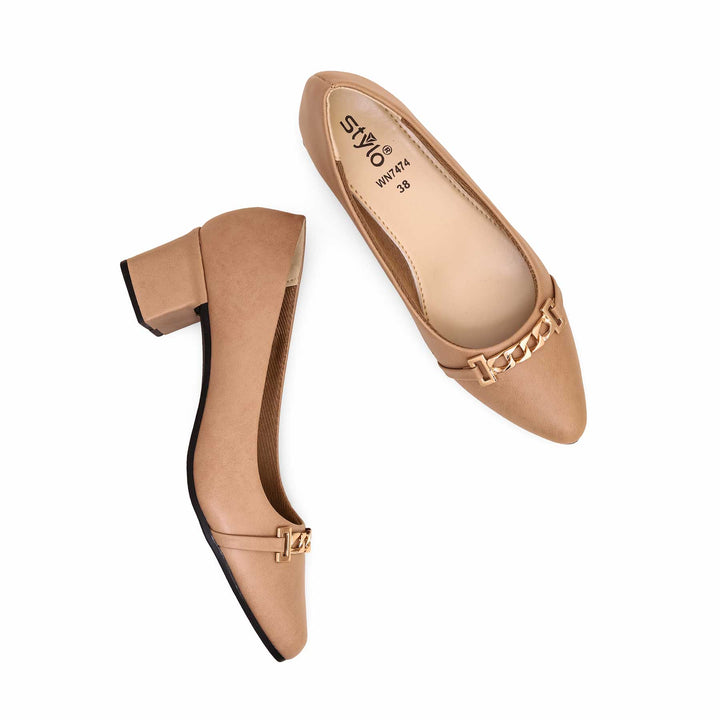 Beige Court Shoes WN7474