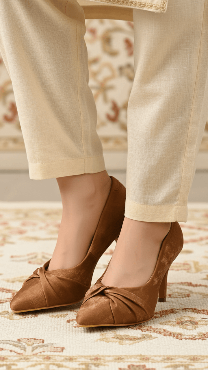 Brown Court Shoes WN7486