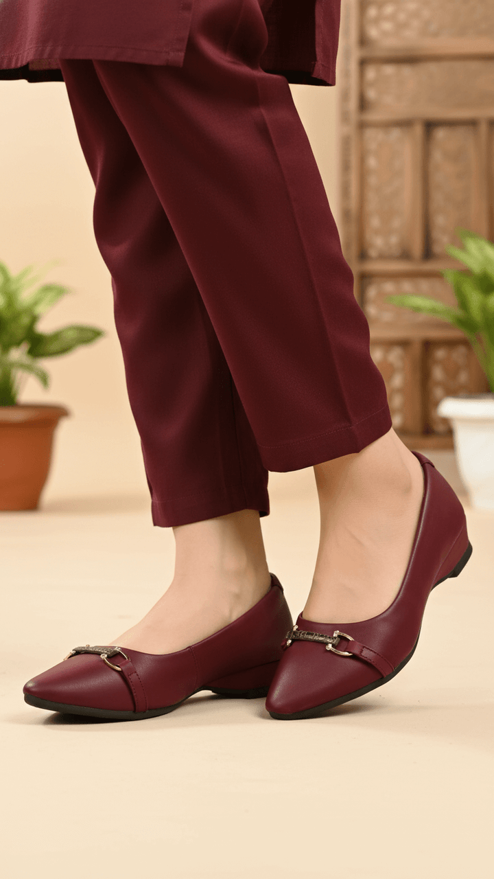 Maroon Court Shoes WN7487