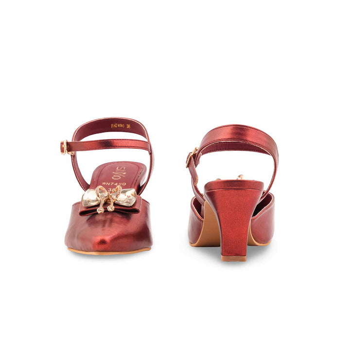 Maroon Court Shoes For Ladies WN7490