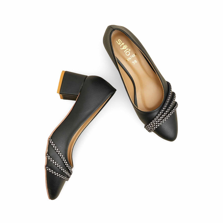 Black Court Shoes For Ladies WN7494