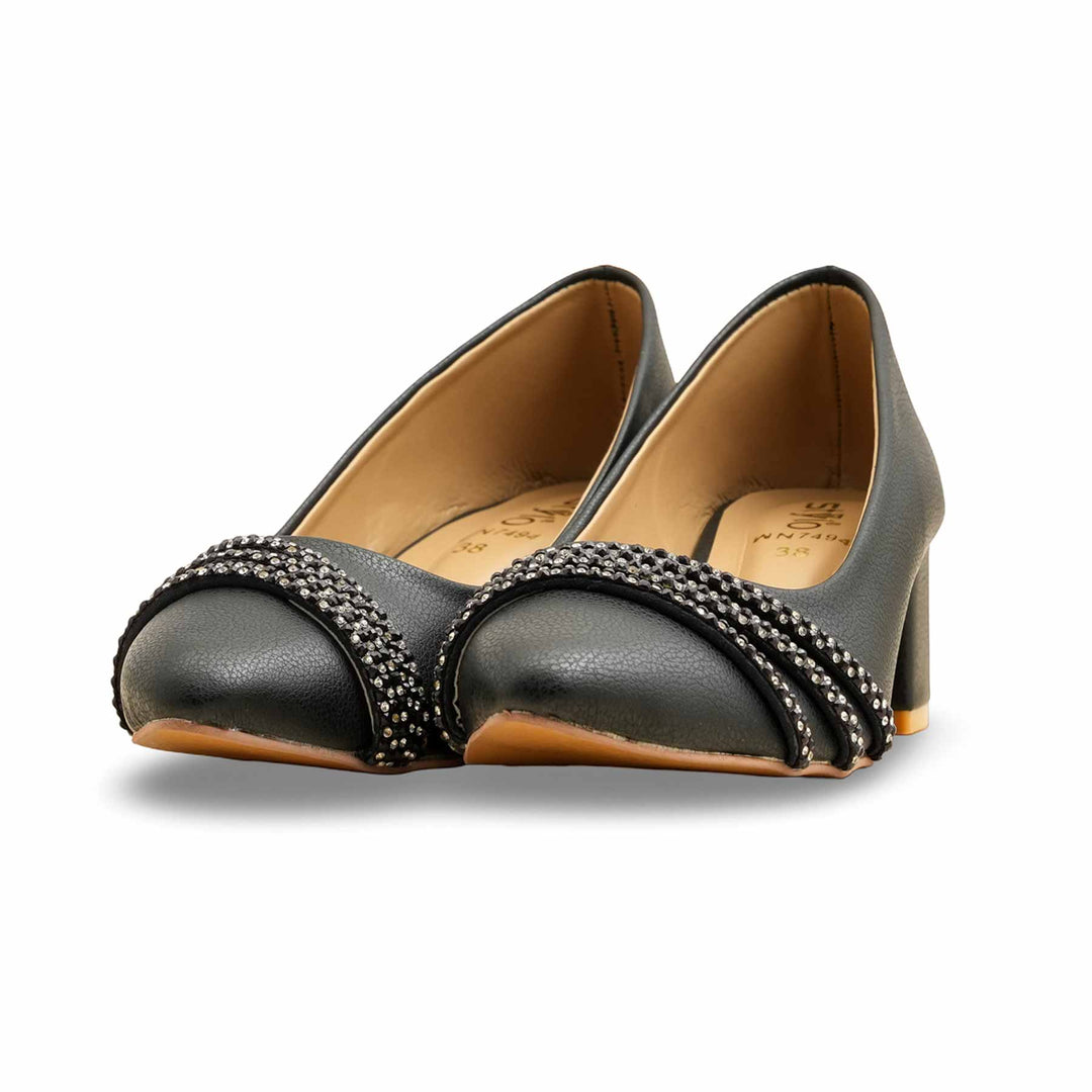 Black Court Shoes For Ladies WN7494