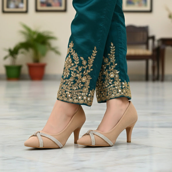 Beige Women Court Shoes WN7497