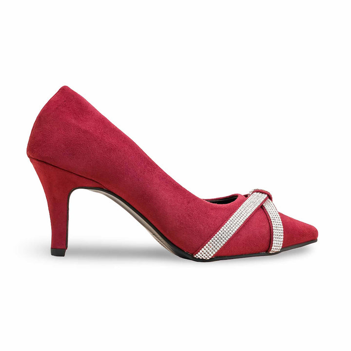 Maroon Court Shoes For Women WN7497