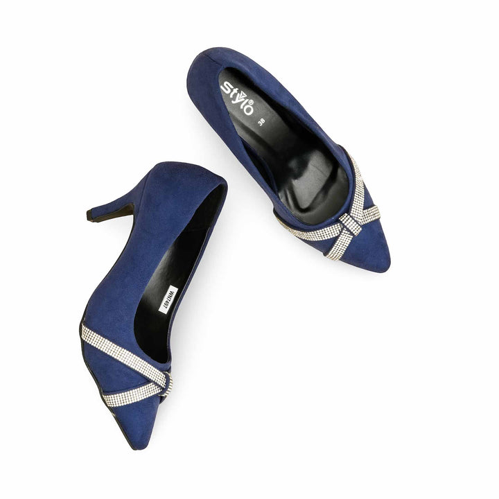 Navy Court Shoes For Women WN7497